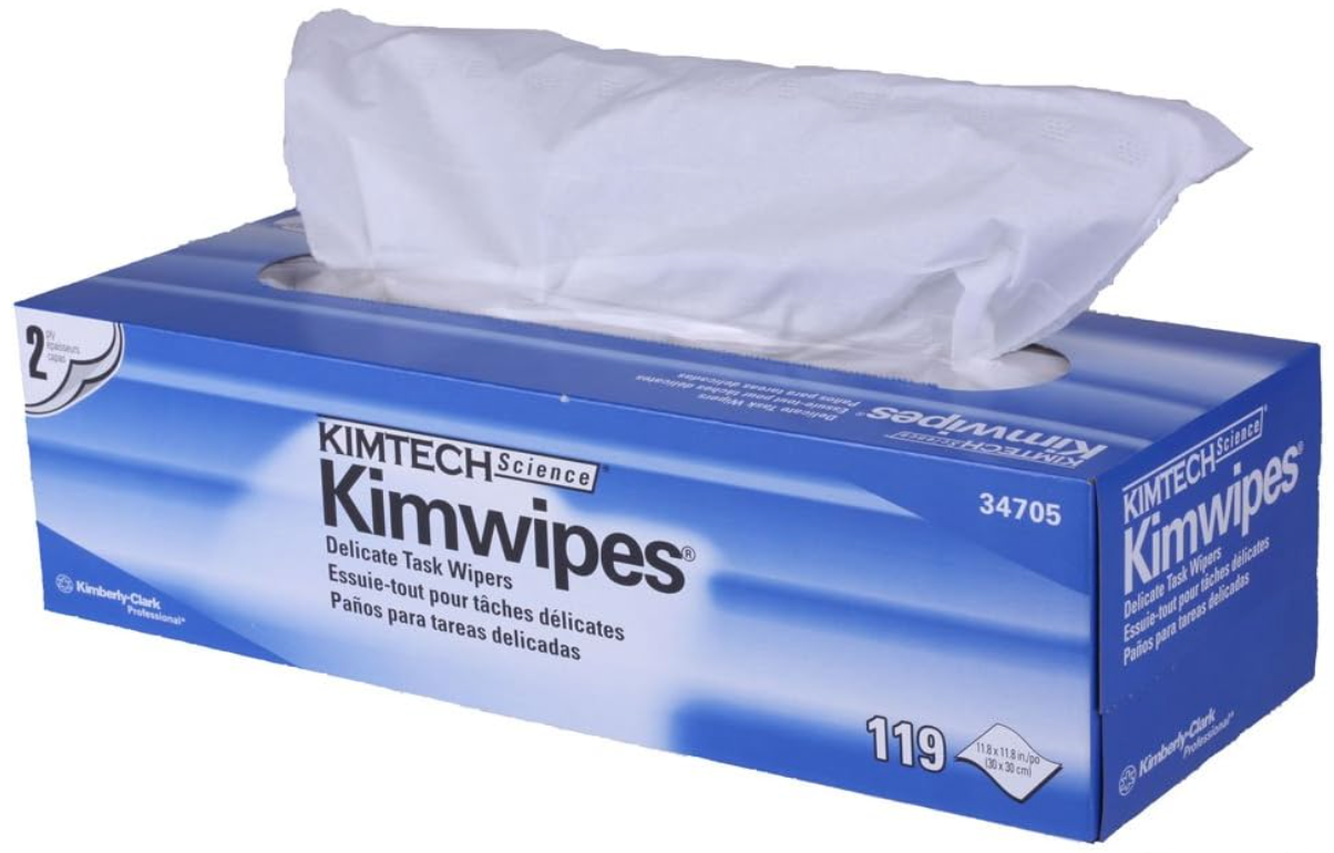 WIPES, KIMTECH SCIENCE KIMWIPES, NYLON, FOR DELICATE TASKS, 1-PLY, WHITE, 119 WIPES/BOX, 15 BOXES/CT LARGE